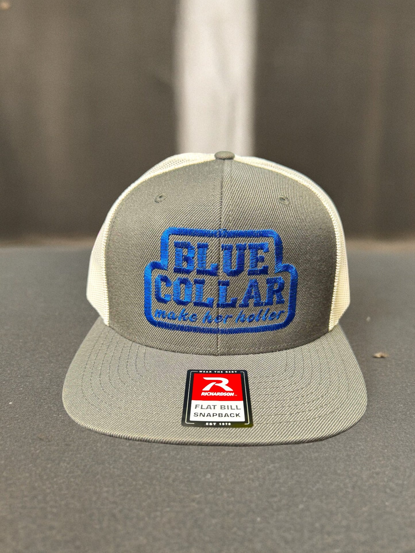 Blue Collar Make Her Holler - Adjustable Snapback Trucker Hat