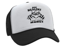 Load image into Gallery viewer, BEE HEALTHY - Eat Your Honey - Vintage Retro Style Trucker Cap Hat - Five Panel Retro Style TRUCKER Cap
