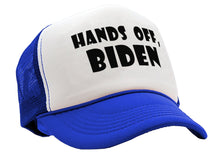 Load image into Gallery viewer, Hands Off Biden - Five Panel Retro Style TRUCKER Cap
