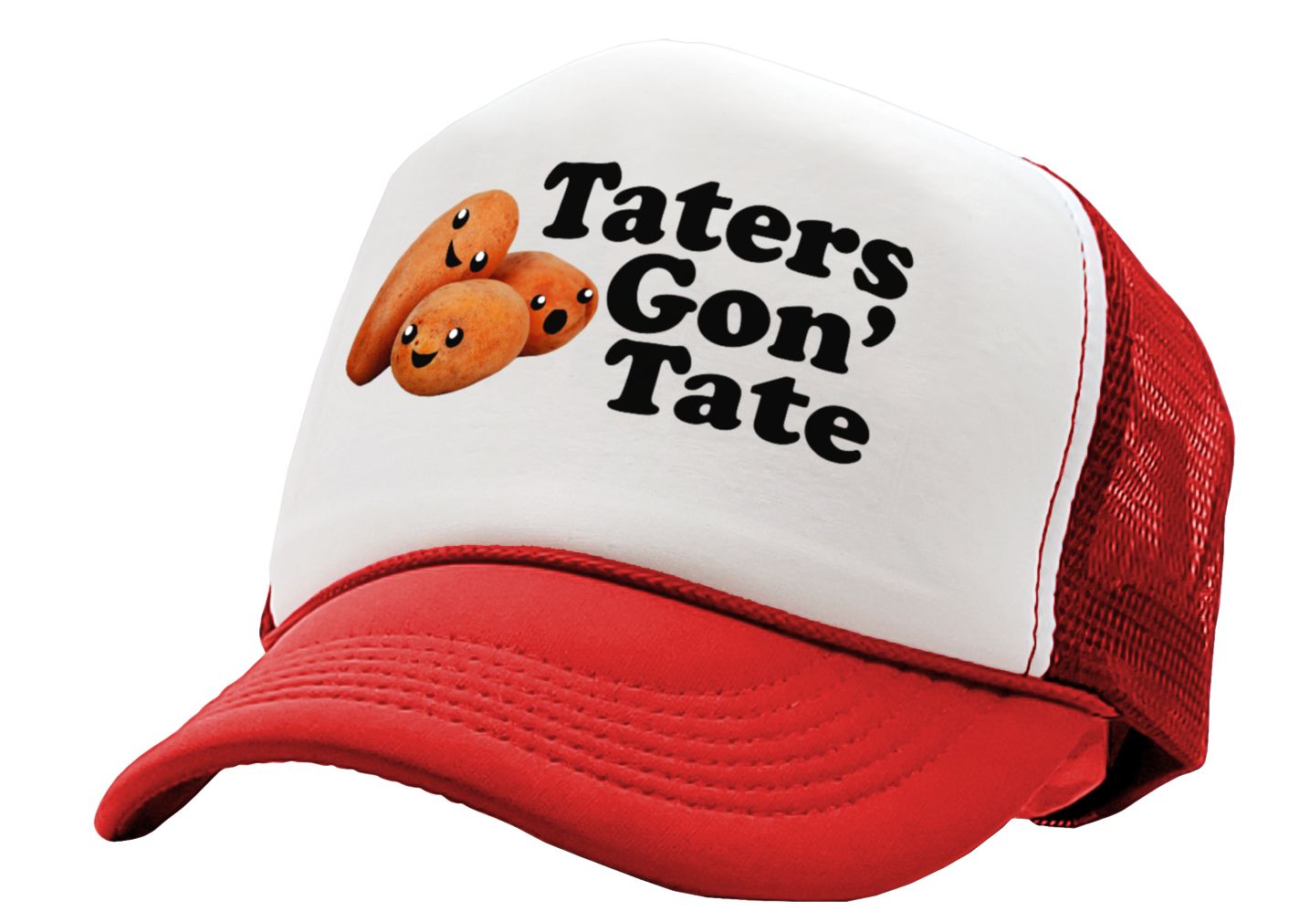 TATERS GON' TATE - funny joke gag gift hat - Vintage Retro Style Trucker Cap Hat - Five Panel Retro Style TRUCKER Cap