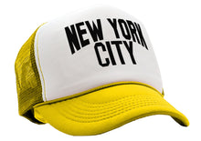 Load image into Gallery viewer, NEW YORK CITY - retro mod lennon meme - Vintage Retro Style Trucker Cap Hat - Five Panel Retro Style TRUCKER Cap
