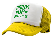 Load image into Gallery viewer, DRINK UP BITCHES - st patricks day party paddy - Vintage Retro Style Trucker Cap Hat - Five Panel Retro Style TRUCKER Cap
