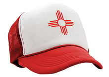 Load image into Gallery viewer, NEW MEXICO FLAG - zia symbol state flag - Adult Trucker Cap Hat - Five Panel Retro Style TRUCKER Cap
