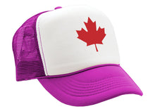 Load image into Gallery viewer, CANADIAN MAPLE LEAF - O Canada patriot pride - Vintage Retro Style Trucker Cap Hat - Five Panel Retro Style TRUCKER Cap
