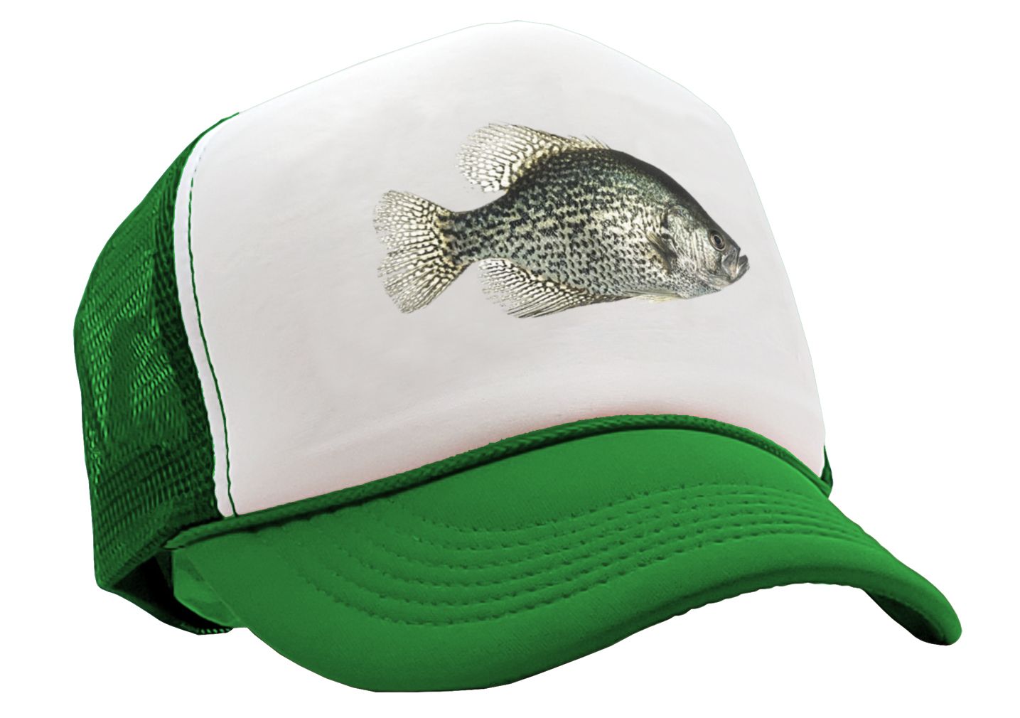 BLACK CRAPPIE - lake fish pond angler fishing - Adjustable Snap Back Trucker Cap Hat