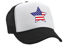 Load image into Gallery viewer, AMERICAN STAR - usa patriot america 4th - Vintage Retro Style Trucker Cap Hat - Five Panel Retro Style TRUCKER Cap
