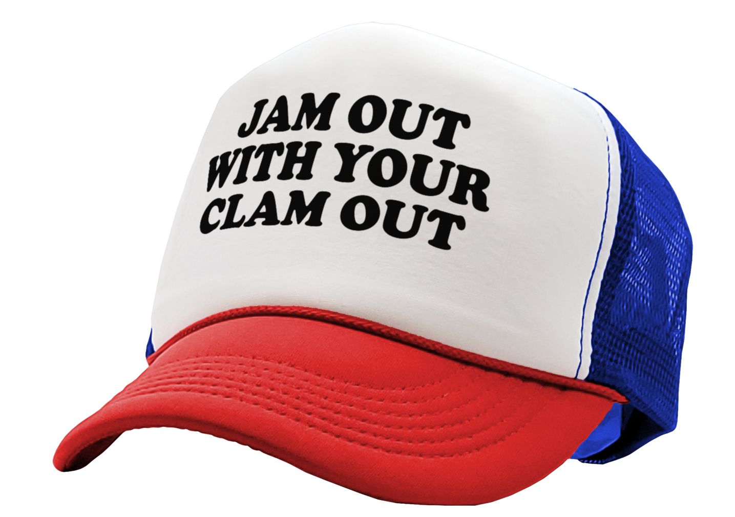 Jam Out With Your Clam Out - Five Panel Retro Style TRUCKER Cap