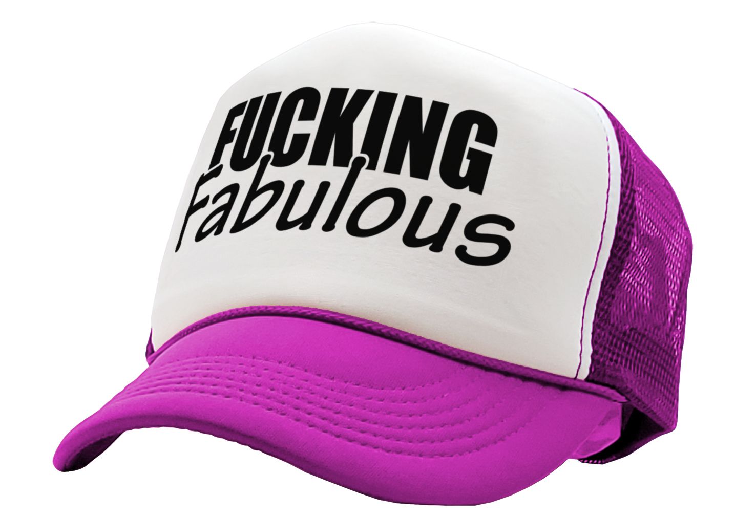 FUCKING FABULOUS - sexy funny hipster joke - Vintage Retro Style Trucker Cap Hat - Five Panel Retro Style TRUCKER Cap