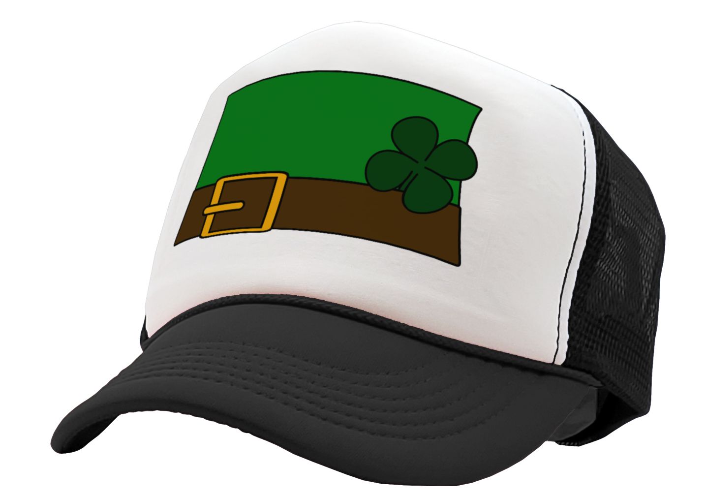 LEPRECHAUN - st paddys day patricks irish ireland - Vintage Retro Style Trucker Cap Hat