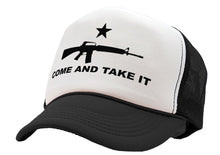 Load image into Gallery viewer, COME AND TAKE IT - 2nd amendment patriot - Vintage Retro Style Trucker Cap Hat - Five Panel Retro Style TRUCKER Cap
