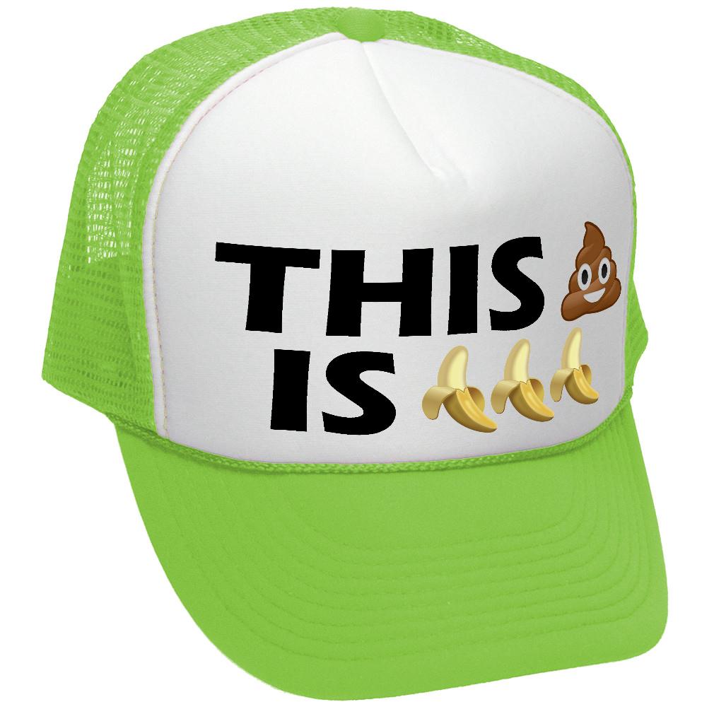 THIS S--- IS BANANAS - funny parody joke - Mesh Trucker Hat Cap - Five Panel Retro Style TRUCKER Cap