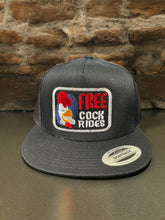 Load image into Gallery viewer, Free Cock Rides - Adjustable Snapback Trucker Hat
