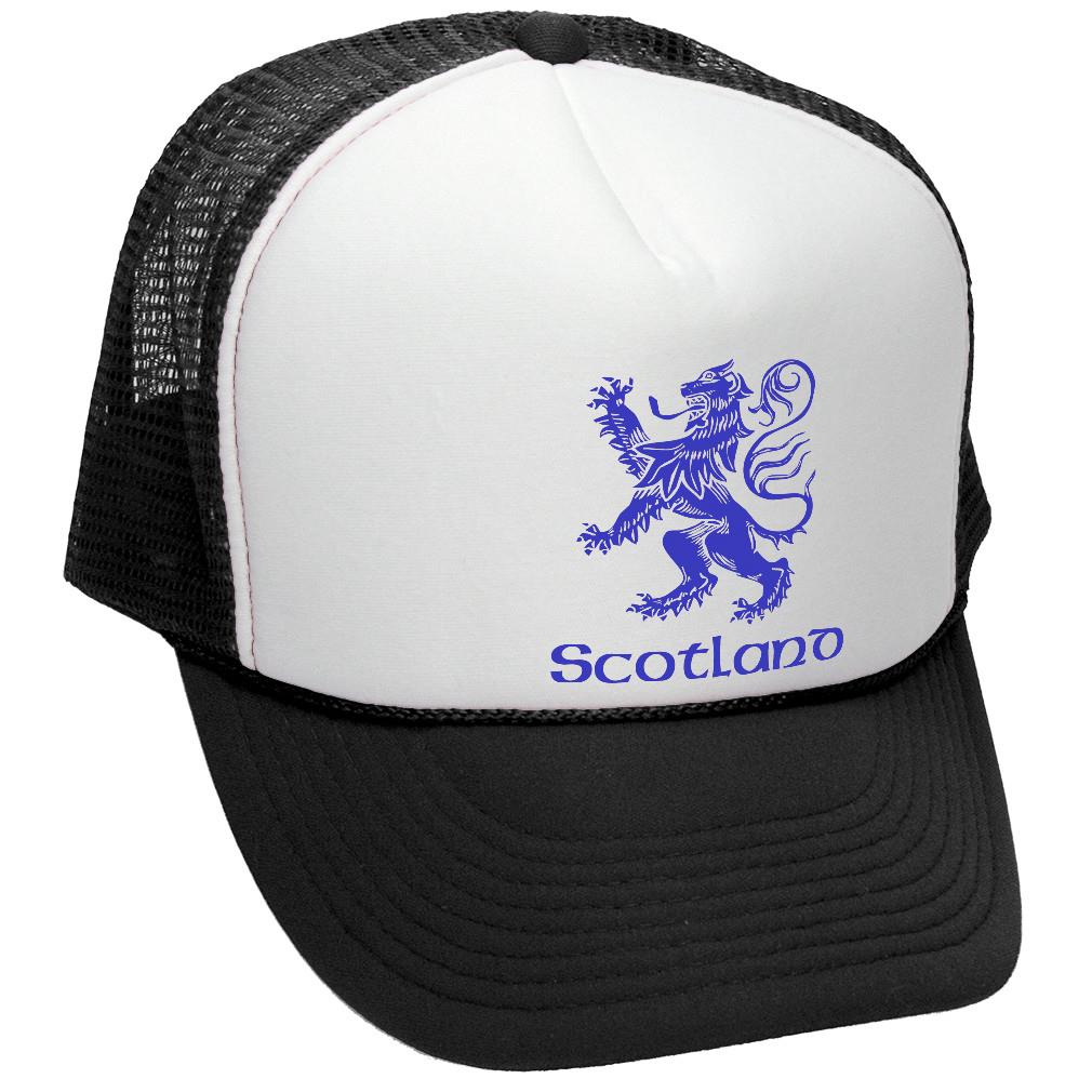 Scotland Lion Rampant Trucker Hat - Mesh Cap - Five Panel Retro Style TRUCKER Cap