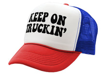 Load image into Gallery viewer, KEEP ON TRUCKIN&#39; - trucker groovy - Vintage Retro Style Trucker Cap Hat - Five Panel Retro Style TRUCKER Cap
