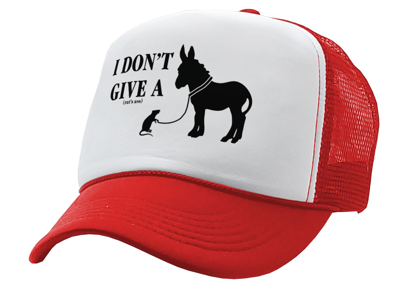 I Don't Give a RAT'S ASS - Five Panel Retro Style TRUCKER Cap