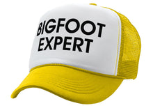 Load image into Gallery viewer, BIGFOOT EXPERT - sasquatch squatchin hunter - Adjustable Snap Back Trucker Cap Hat
