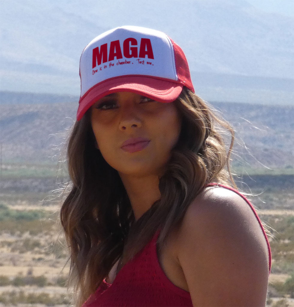 MAGA - One is in the chamber - Five Panel Retro Style TRUCKER Cap