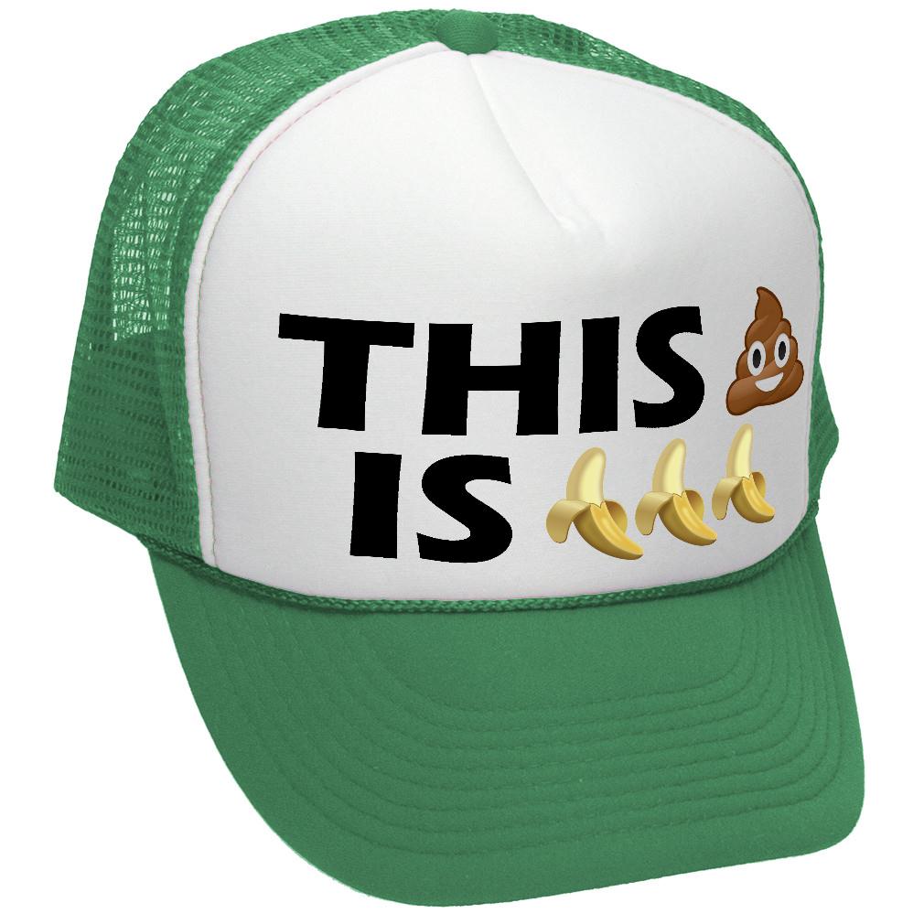 THIS S--- IS BANANAS - funny parody joke - Mesh Trucker Hat Cap - Five Panel Retro Style TRUCKER Cap