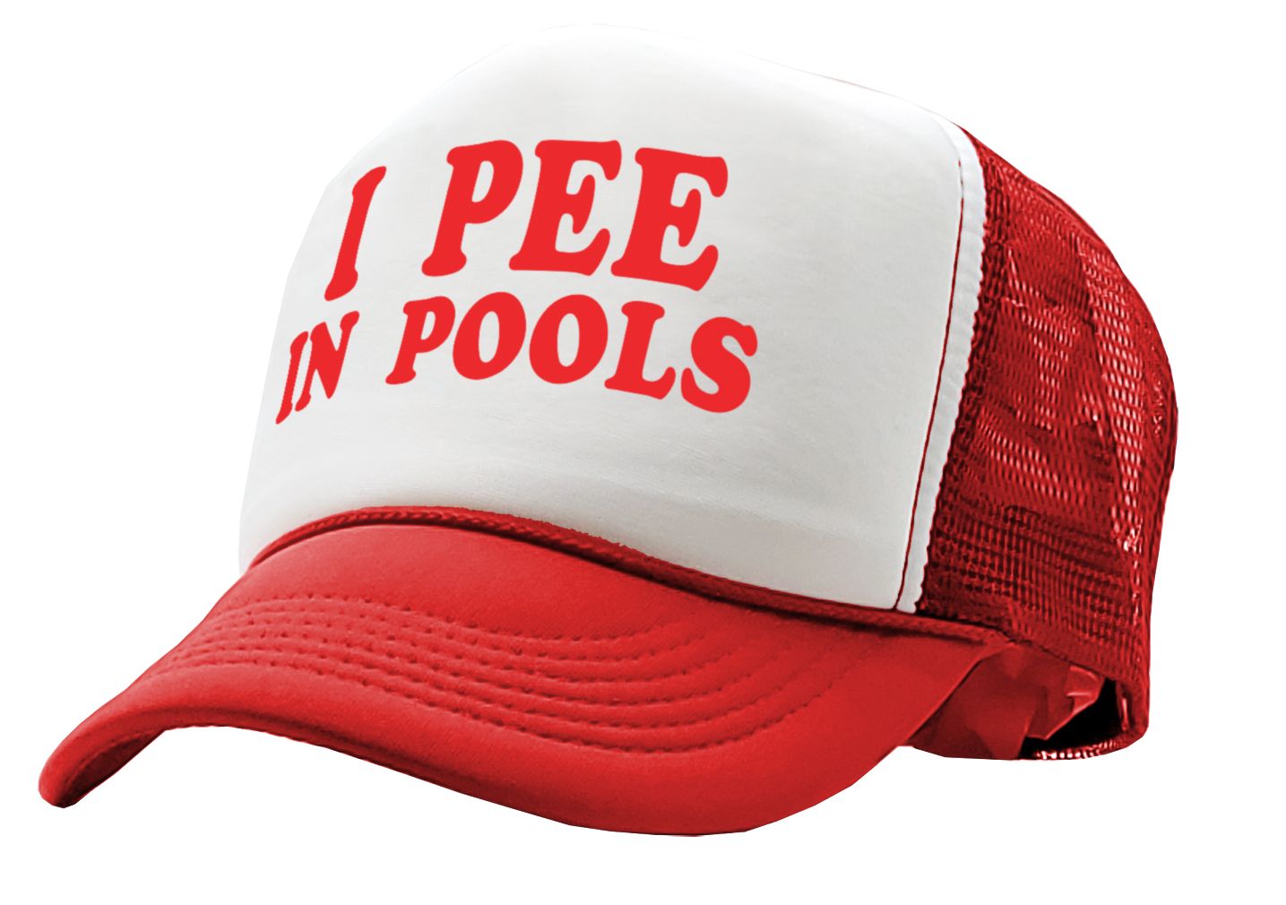 I Pee In Pools - Five Panel Retro Style TRUCKER Cap