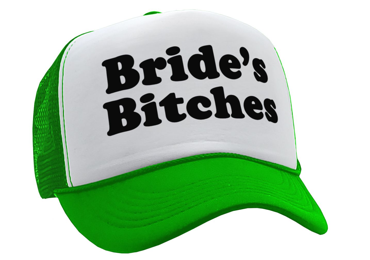 BRIDE'S BITCHES - wedding marriage party bride - Vintage Retro Style Trucker Cap Hat - Five Panel Retro Style TRUCKER Cap