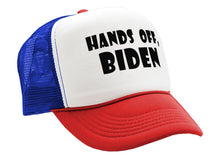 Load image into Gallery viewer, Hands Off Biden - Five Panel Retro Style TRUCKER Cap
