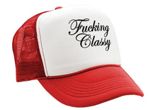 Load image into Gallery viewer, F---ING CLASSY - Five Panel Retro Style TRUCKER Cap
