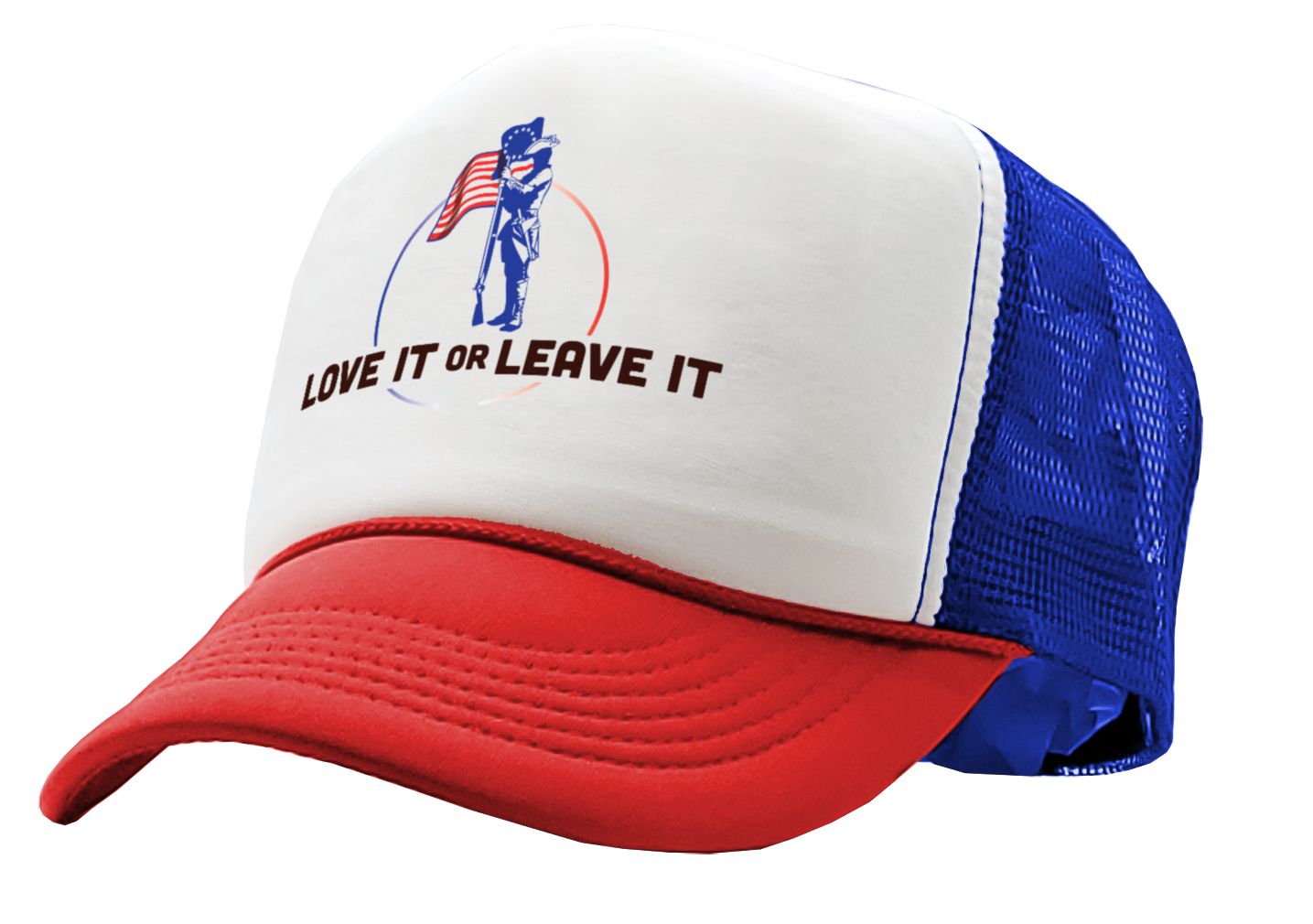 LOVE IT or LEAVE - America usa patriot murica - Vintage Retro Style Trucker Cap Hat