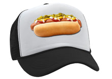 Load image into Gallery viewer, HOT DOG - Concession Truck Fair Carnival Snack - Vintage Retro Style Trucker Cap Hat - Five Panel Retro Style TRUCKER Cap
