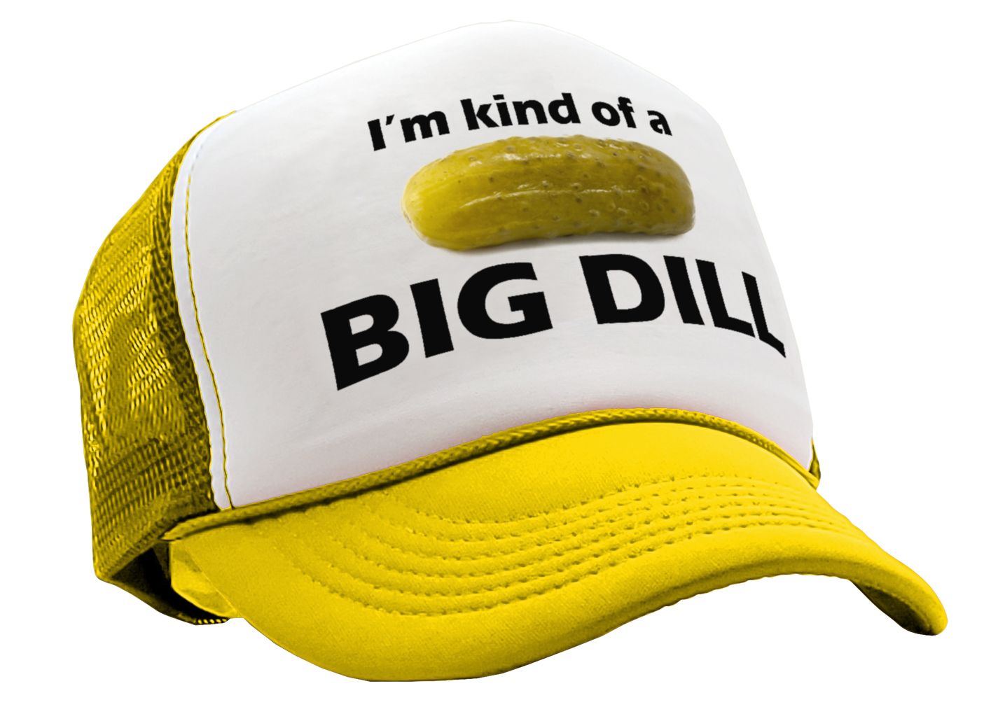 I'M KIND OF A BIG DILL - funny parody - Vintage Retro Style Trucker Cap Hat - Five Panel Retro Style TRUCKER Cap