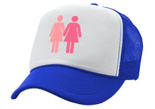 Load image into Gallery viewer, GIRL ON GIRL - lgbtq gay rights lesbian - Vintage Retro Style Trucker Cap Hat - Five Panel Retro Style TRUCKER Cap
