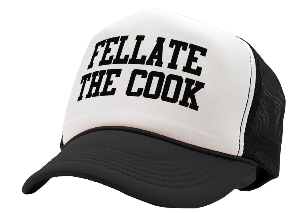 Fellate The Cook - Five Panel Retro Style TRUCKER Cap