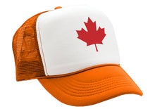 Load image into Gallery viewer, CANADIAN MAPLE LEAF - O Canada patriot pride - Vintage Retro Style Trucker Cap Hat - Five Panel Retro Style TRUCKER Cap
