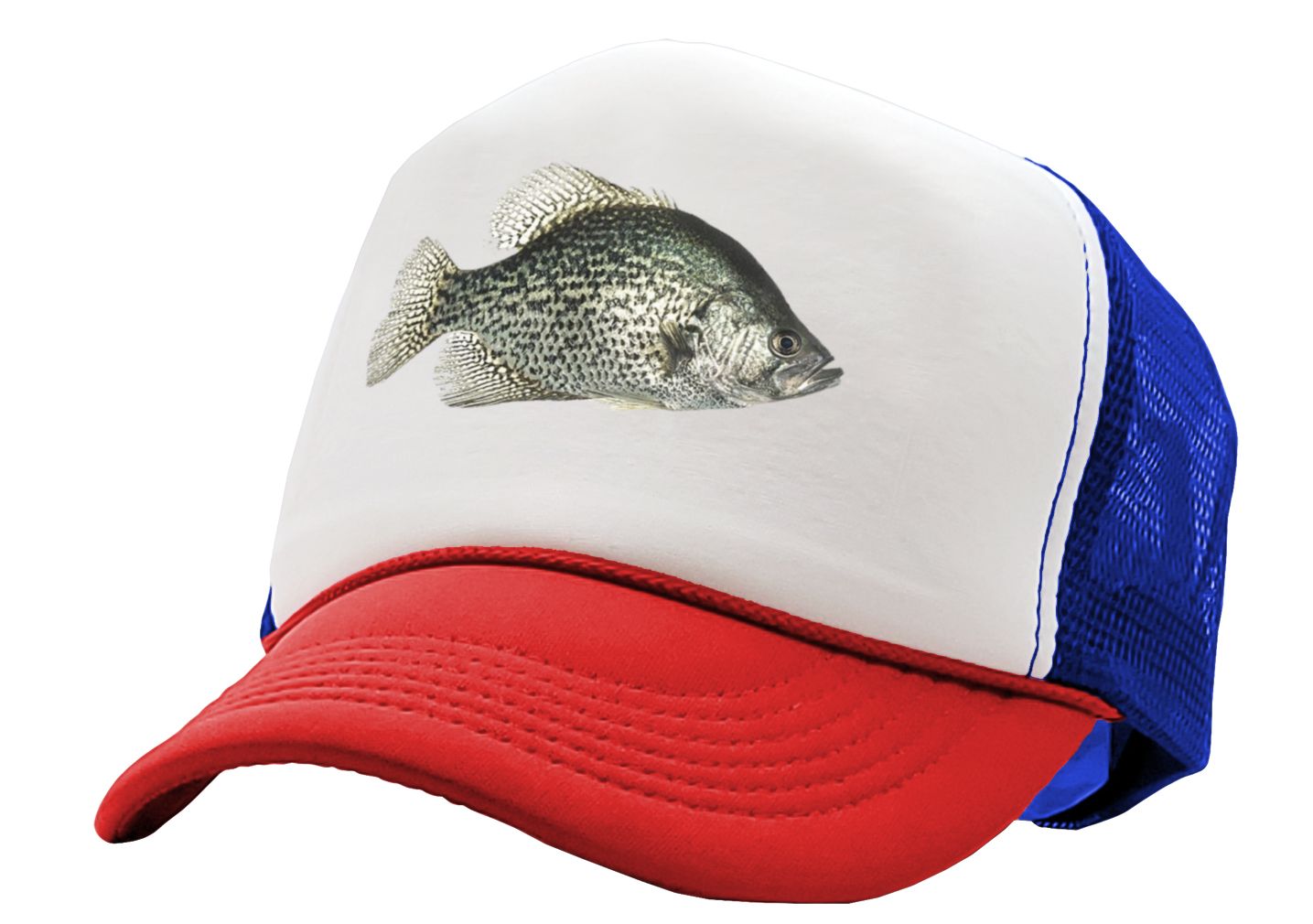 BLACK CRAPPIE - lake fish pond angler fishing - Adjustable Snap Back Trucker Cap Hat