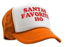 Load image into Gallery viewer, SANTAS FAVORITE HO - christmas claus funny - Vintage Retro Style Trucker Cap Hat - Five Panel Retro Style TRUCKER Cap
