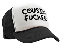 Load image into Gallery viewer, COUSIN F___ER - Five Panel Retro Style TRUCKER Cap
