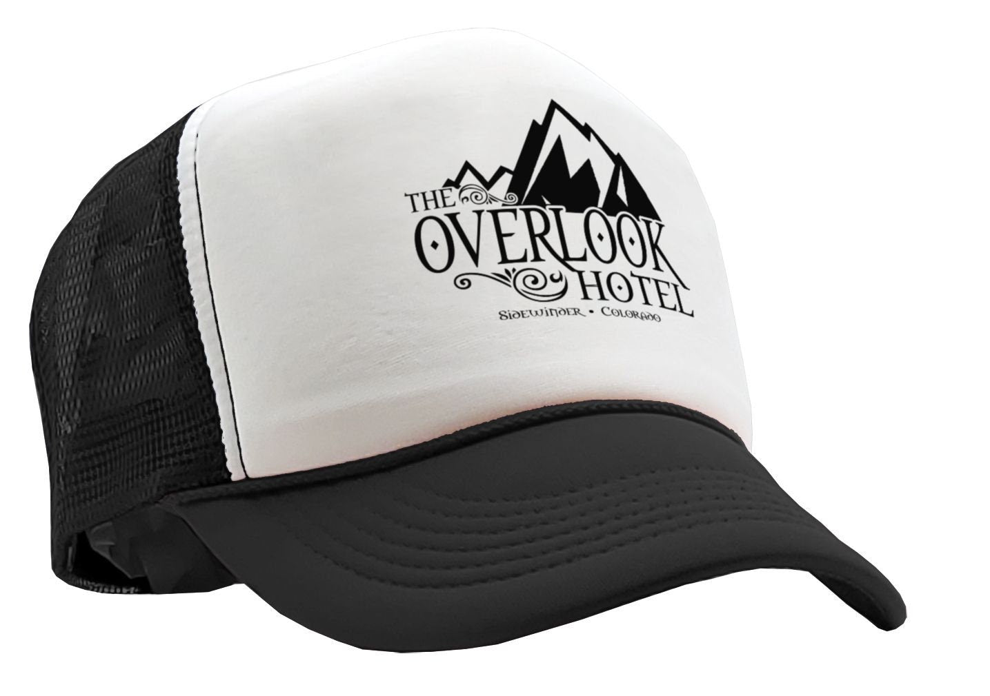 THE OUTLOOK HOTEL - horror scary movie - Vintage Retro Style Trucker Cap Hat - Five Panel Retro Style TRUCKER Cap