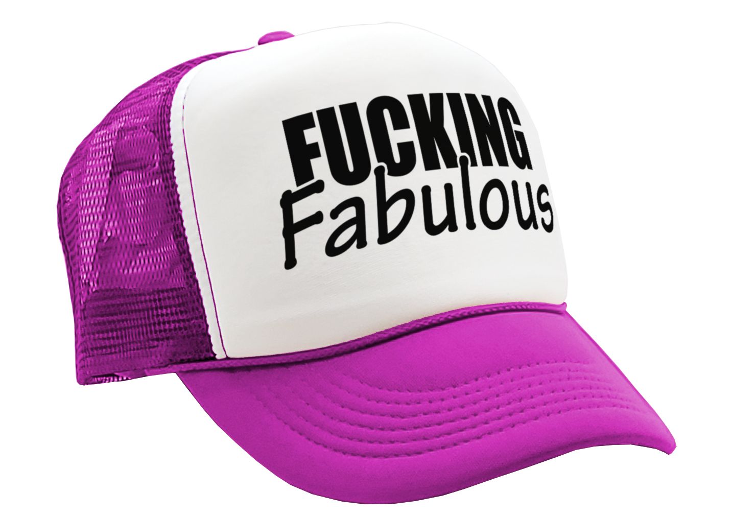 FUCKING FABULOUS - sexy funny hipster joke - Vintage Retro Style Trucker Cap Hat - Five Panel Retro Style TRUCKER Cap