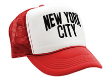 Load image into Gallery viewer, NEW YORK CITY - retro mod lennon meme - Vintage Retro Style Trucker Cap Hat - Five Panel Retro Style TRUCKER Cap
