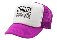 Load image into Gallery viewer, Legalize Cocaine - Vintage Retro Style Trucker Cap Hat - Five Panel Retro Style TRUCKER Cap
