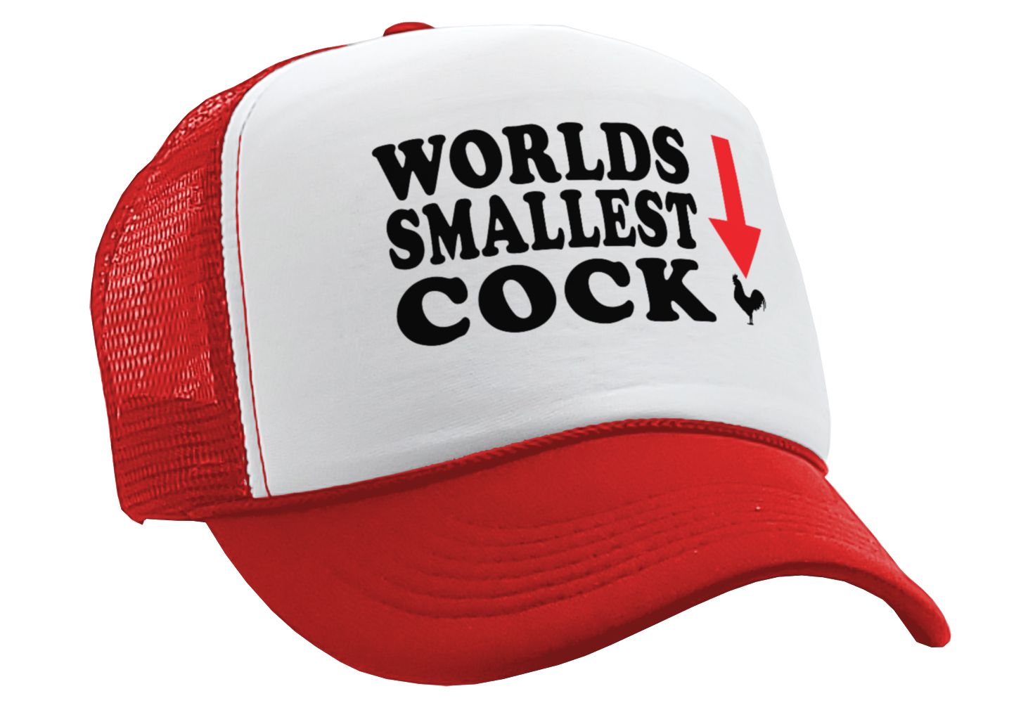 WORLD'S SMALLEST COCK - Five Panel Retro Style TRUCKER Cap