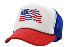 Load image into Gallery viewer, USA FLAG - Five Panel Retro Style TRUCKER Cap
