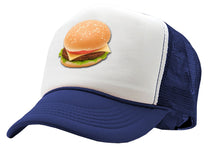 Load image into Gallery viewer, CHEESEBURGER - concession food truck carnival fair - Vintage Retro Style Trucker Cap Hat - Five Panel Retro Style TRUCKER Cap
