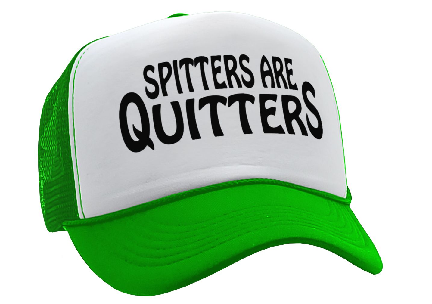 SPITTERS ARE QUITTERS - funny joke sexy - Vintage Retro Style Trucker Cap Hat - Five Panel Retro Style TRUCKER Cap