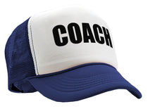 Load image into Gallery viewer, COACH - football baseball basketball sports - Vintage Retro Style Trucker Cap Hat - Five Panel Retro Style TRUCKER Cap
