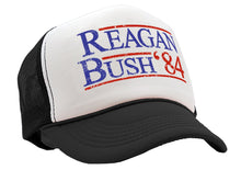 Load image into Gallery viewer, REAGAN BUSH &#39;84 - funny retro vintage style - Unisex Adult Trucker Cap Hat - Five Panel Retro Style TRUCKER Cap
