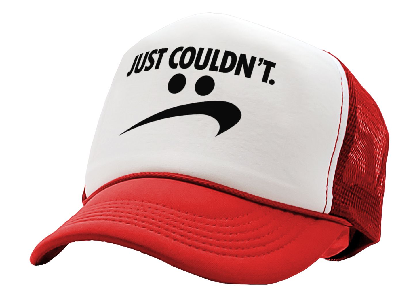 JUST COULDN'T - do it parody - Five Panel Retro Style TRUCKER Cap