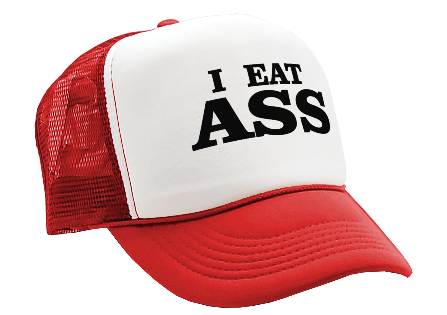 I Eat Ass - Five Panel Retro Style TRUCKER Cap