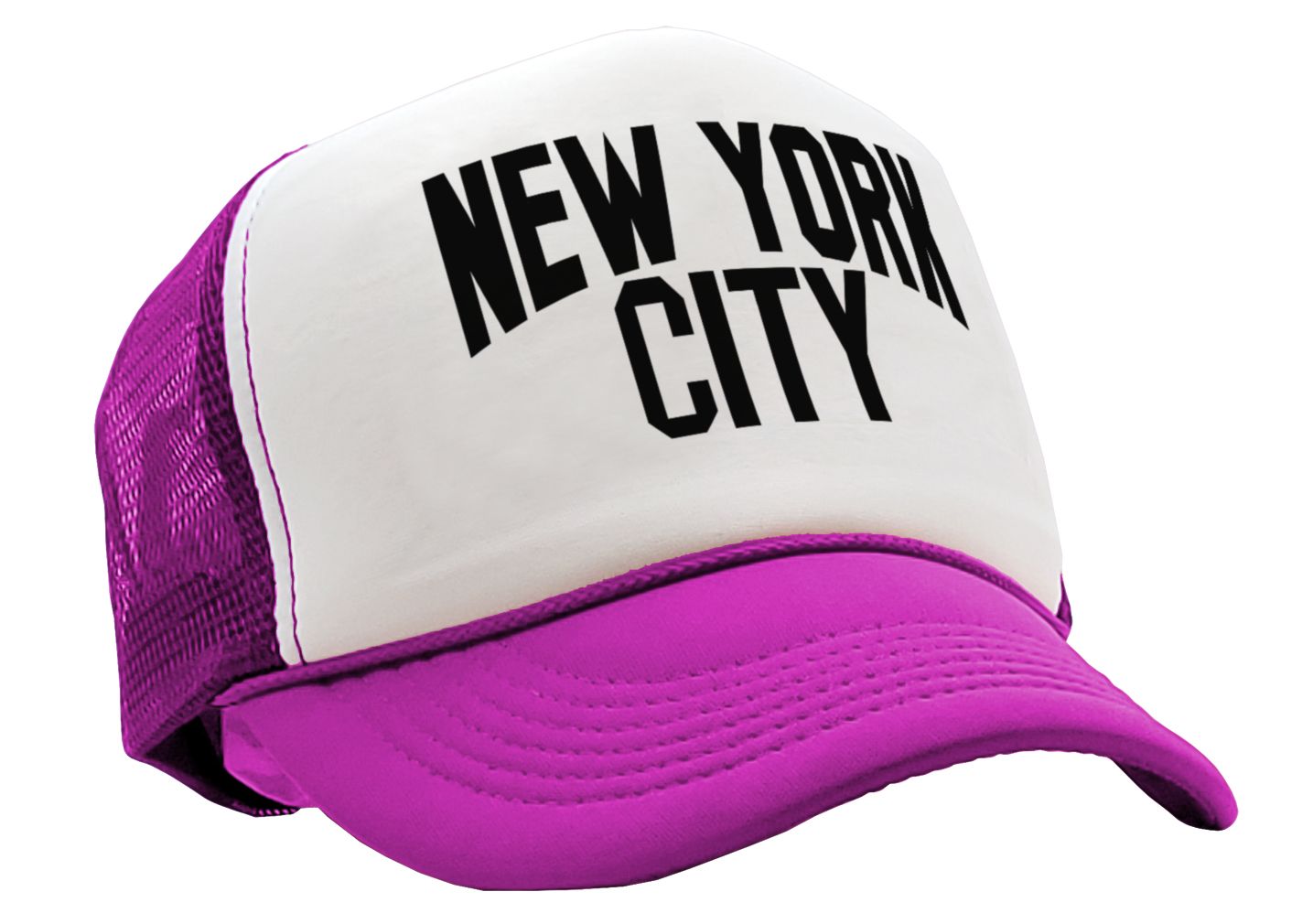 NEW YORK CITY - retro mod lennon meme - Vintage Retro Style Trucker Cap Hat - Five Panel Retro Style TRUCKER Cap