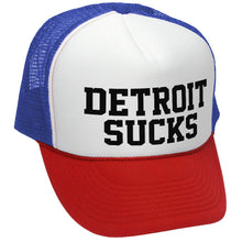 Load image into Gallery viewer, Detroit Sucks Trucker Hats - Mesh Cap - Five Panel Retro Style TRUCKER Cap
