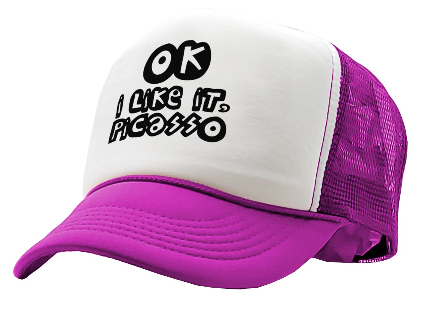 OK I Like It Picasso - viral video - Vintage Retro Style Trucker Cap Hat - Five Panel Retro Style TRUCKER Cap